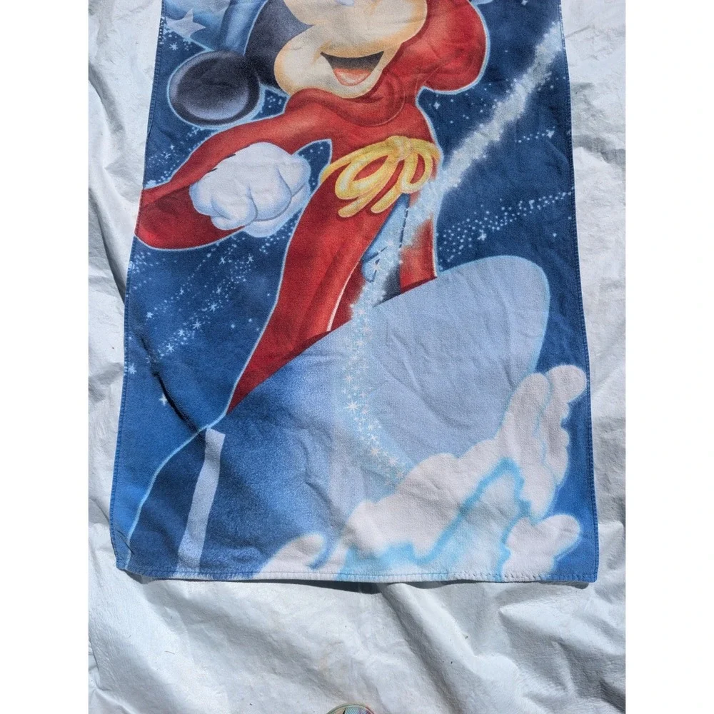 Disney Parks Authentic Original Sorcerer Mickey Fantasia Beach Towel